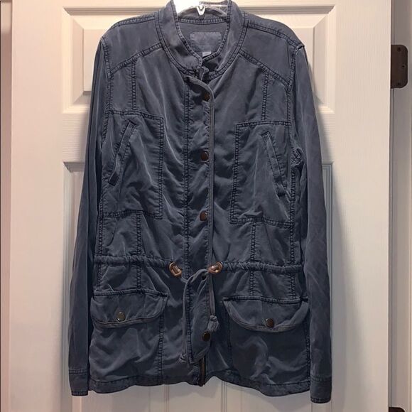 Hinge Slate Blue Utility Anorak Jacket - Picture 1 of 3